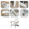 Outdoor Patio HDPE Adirondack Chair, Armrests with Cup Holders & Phone Slots