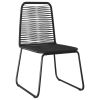 Patio Chairs 4 pcs Poly Rattan Black