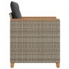 Patio Chair with Cushions Gray Poly Rattan