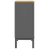 Chest of Drawers FLORO Gray Solid Wood Pine