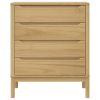 Chest of Drawers FLORO Wax Brown Solid Wood Pine