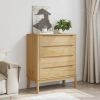 Chest of Drawers FLORO Wax Brown Solid Wood Pine